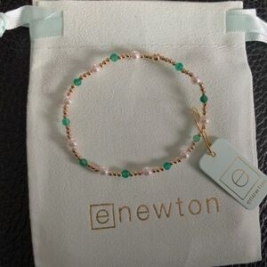 Enewton Pearl Sincerity Pattern 4mm Bead Bracelet - Green Onyx